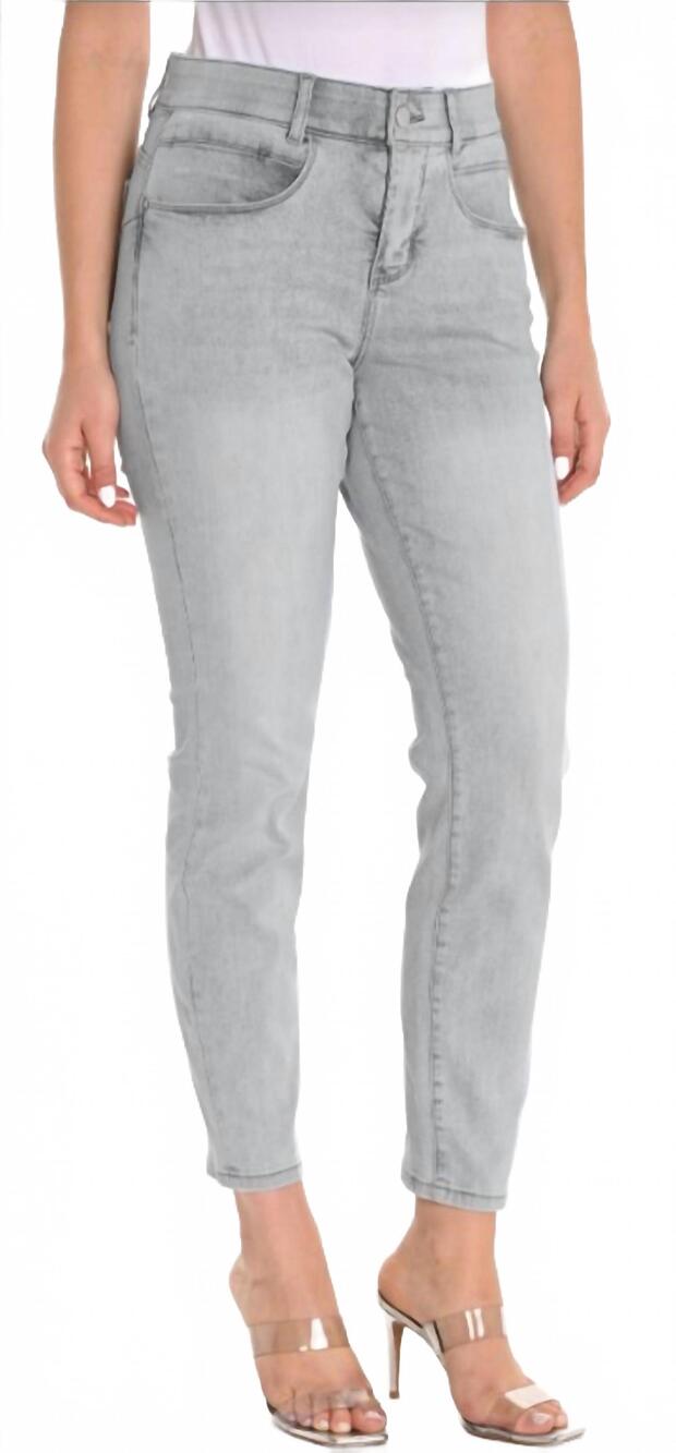 NEW FRANK LYMAN woven high-waisted pant in grey denim